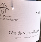 露丹-費朗（夜丘村）紅葡萄酒(Domaine Henri Naudin-Ferrand Cote de Nuits-Villages, Cote de Nuits, France)