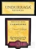 安杜拉加珍藏佳美娜干紅葡萄酒(Undurraga Reserva Carmenere, Colchagua Valley, Chile)