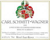 Carl Schmitt-Wagner Longuicher Maximiner Herrenberg Riesling Kabinett, Mosel, Germany