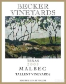 貝克馬爾貝克干紅葡萄酒(Becker Vineyards Malbec, Texas, USA)