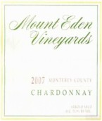 伊甸山蒙特利縣霞多麗干白葡萄酒(Mount Eden Vineyards Monterey County Chardonnay, California, USA)