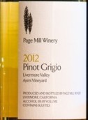 佩奇米爾灰皮諾干白葡萄酒(Page Mill Pinot Grigio, Livermore Valley, USA)