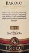 索拉亞酒莊希格拉迪巴羅洛紅葡萄酒(Casa Sant'Orsola I Siglati Barolo DOCG, Piedmont, Italy)