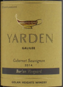 戈蘭高地酒莊雅登巴昂葡萄園赤霞珠紅葡萄酒(Golan Heights Winery Yarden Bar'on Vineyard Cabernet Sauvignon, Galilee, Israel)