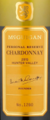 麦格根私人珍藏霞多丽白葡萄酒(McGuigan Personal Reserve Chardonnay, Hunter Valley, Australia)