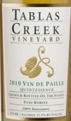 塔灣派樂國粹甜白葡萄酒(Tablas Creek Esprit Vin de Paille Quintessence, Paso Robles, USA)