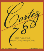 科特里瓦酒莊科特斯78小西拉干紅葡萄酒(Corte Riva Cortez 78 Petite Sirah, California, USA)