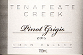 騰納菲特溪灰皮諾干白葡萄酒(Tenafeate Creek Pinot Grigio, Eden Valley, Australia)