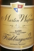 馬丁沃斯曼酒莊松阿爾滕貝格藍皮諾橡木桶干紅葡萄酒(Weingut Martin Wassmer Laufener Altenberg Fruhburgunder Qba Trocken Barrique, Baden, Germany)