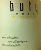 布迪賽美蓉長(zhǎng)相思密斯卡岱白葡萄酒(Buty Winery Semillon Sauvignon Muscadelle, Columbia Valley, USA)