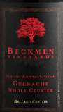 貝克曼里西馬山園集群歌海娜干紅葡萄酒(Beckmen Vineyards Purisima Mountain Vineyard Whole Cluster Grenache, Santa Ynez Valley, USA)