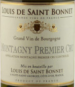 路易·圣邦尼酒莊（蒙塔尼一級園）白葡萄酒(Louis de Saint Bonnet Montagny Premier Cru, Cote Chalonnaise, France)