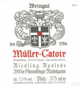 卡托爾金梅汀杏花園雷司令精選白葡萄酒(Muller-Catoir Gimmeldinger Mandelgarten Riesling Auslese, Pfalz, Germany)