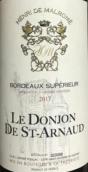 馬爾羅梅酒莊圣阿諾的地牢紅葡萄酒(Henri de Malrome Le Donjon de St. Arnaud, Bordeaux Superieur, France)