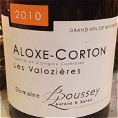 布塞勞倫酒莊瓦洛佳（阿羅克斯-科爾登村）紅葡萄酒(Domaine Boussey Laurent Les Valozieres, Alox-Corton, France)