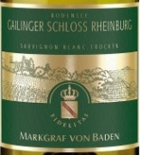 巴登侯爵給靈歌萊茵堡長相思干白葡萄酒(Weingut Markgraf Von Baden Gailinger Schloss Rheinburg Sauvignon Blanc Trocken, Baden, Germany)