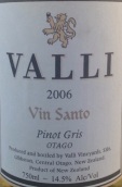 瓦利酒莊灰皮諾圣酒(Valli Vin Santo Pinot Gris, Central Otago, New Zealand)