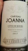 喬安娜城堡紅葡萄酒(Chateau Joanna, Cotes de Bourg, France)