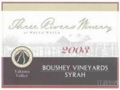 三河博思園西拉干紅葡萄酒(Three Rivers Winery Boushey Vineyards Syrah, Yakima Valley, USA)