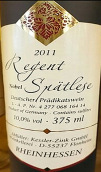 凱斯勒酒莊統(tǒng)治遲摘白葡萄酒(Kessler-Zink Regent Spatlese, Rheinhessen, Germany)