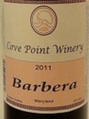 灣點酒莊巴貝拉干紅葡萄酒(Cove Point Winery Barbera, Maryland, USA)