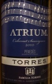 桃樂(lè)絲門廊赤霞珠干紅葡萄酒(Torres Atrium Cabernet Sauvignon, Penedes, Spain)