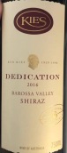 吉斯酒莊奉獻(xiàn)設(shè)拉子紅葡萄酒(Kies Family Wines Dedication Shiraz, Barossa Valley, Australia)