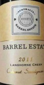 寶珞莊園珍藏赤霞珠紅葡萄酒(Barrel Estate Reserve Cabernet Sauvignon, Langhorne Creek, Australia)