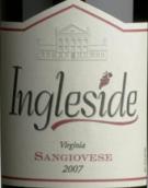 英格爾賽德酒莊桑嬌維塞干紅葡萄酒(Ingleside?Vineyards Sangiovese, Virginia, USA)