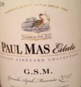 保羅瑪斯酒莊單一葡萄園混釀紅葡萄酒(Paul Mas Estate Single Vineyard Collection GSM, Languedoc- Roussillon, France)