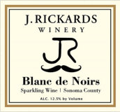 里卡茲干紅黑中白起泡酒(J. Rickards Winery  Blanc de Noirs Sparkling Wine, Sonoma County, USA)