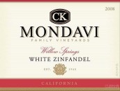 C K Mondavi Family Vineyards Willow Springs White Zinfandel, California, USA