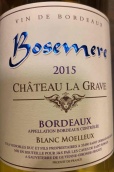 拉格拉夫酒莊波塞美厄甜白葡萄酒(Chateau La Grave Bosemere Blanc Moelleux, Bordeaux, France)