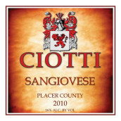 喬迪桑嬌維塞干紅葡萄酒(Ciotti Cellars Sangiovese, Sierra Foothills, USA)