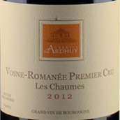 達哈瑞酒莊夏姆（沃恩-羅曼尼一級園）紅葡萄酒(Domaine d'Ardhuy Les Chaumes, Vosne-Romanee Premier Cru, France)