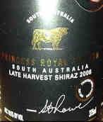 百樂溪酒莊皇家公主遲摘西拉干紅葡萄酒(Burra Creek Wines Princess Royal Late Harvest Shiraz, Clare Valley, Australia)