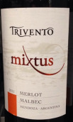 风之语梅洛-马尔贝克干红葡萄酒(Trivento Mixtus Merlot - Malbec, Mendoza, Argentina)