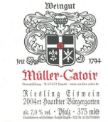 卡托爾哈爾特伯哲園雷司令冰酒(Muller-Catoir Haardter Burgergarten Riesling Eiswein, Pfalz, Germany)