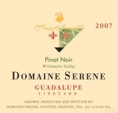 安詳瓜達(dá)盧普園黑皮諾干紅葡萄酒(Domaine Serene Guadalupe Vineyard Pinot Noir, Dundee Hills, USA)