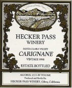 赫克帕斯佳麗釀干紅葡萄酒(Hecker Pass Carignane, Santa Clara Valley, USA)