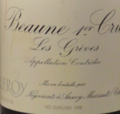 勒桦酒庄格雷夫（伯恩一级园）红葡萄酒(Maison Leroy Les Greves, Beaune 1er Cru, France)