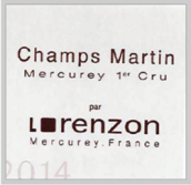 洛倫佐酒莊馬丁園（梅爾居雷一級園）白葡萄酒(Domaine Lorenzon Champs Martin White, Mercurey 1er Cru, France)