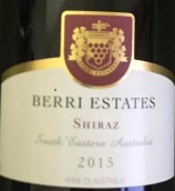 貝瑞西拉干紅葡萄酒(Berri Estates Shiraz, Barossa Valley, Australia)