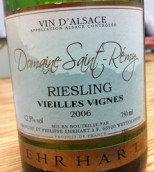 圣雷米老藤雷司令干白葡萄酒(Domaine Saint Remy Vieilles Vignes Riesling, Alsace, France)