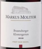 瑪斯莫麗酒莊布朗山修道院花園三星黑皮諾紅葡萄酒(Weingut Markus Molitor Brauneberger Klostergarten*** Pinot Noir, Mosel, Germany)