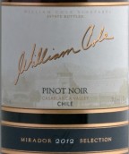 威廉姆·柯洛米拉多精選黑皮諾干紅葡萄酒(William Cole Mirador Selection Pinot Noir, Casablanca Valley, Chile)