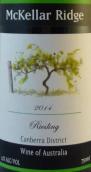 麥凱樂(lè)嶺雷司令白葡萄酒(McKellar Ridge Riesling, ACT, Australia)