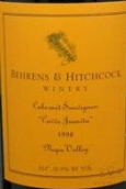 貝希胡安妮塔窖藏赤霞珠干紅葡萄酒(Behrens and Hitchcock Juanita Cuvee  Cabernet Sauvignon, Napa Vally, USA)