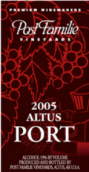 波斯特家族阿爾特斯波特風(fēng)格加強(qiáng)酒(Post Familie Vineyards Altus Port, Altus, USA)