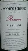 杰卡斯酒莊珍藏雷司令干白葡萄酒(Jacob's Creek Reserve Riesling, Barossa, Australia)